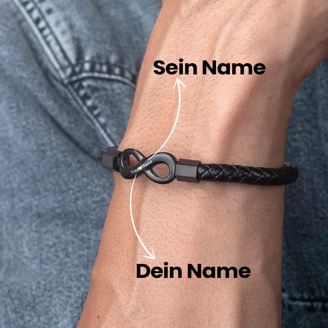 Personalisiertes Armband - Endlose Liebe "An meinen Mann"