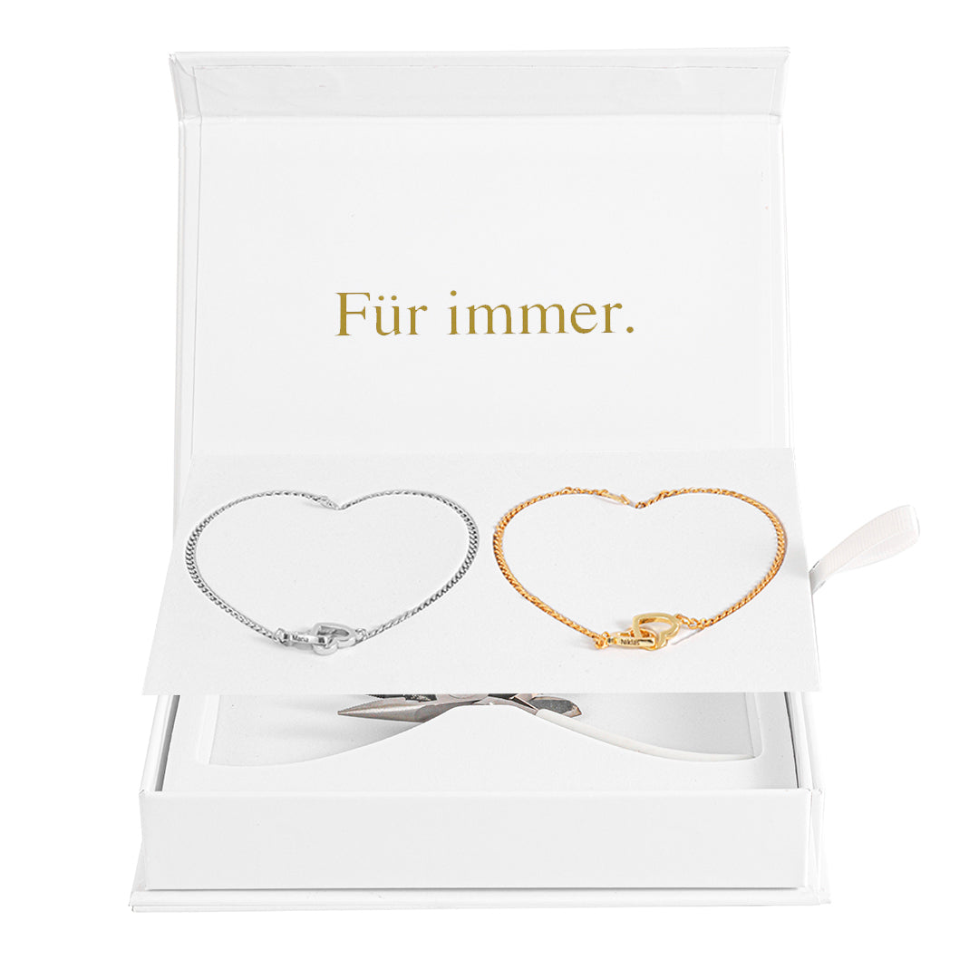 Luvellery Personalisierte Permanent-Armbänder mit Gravur