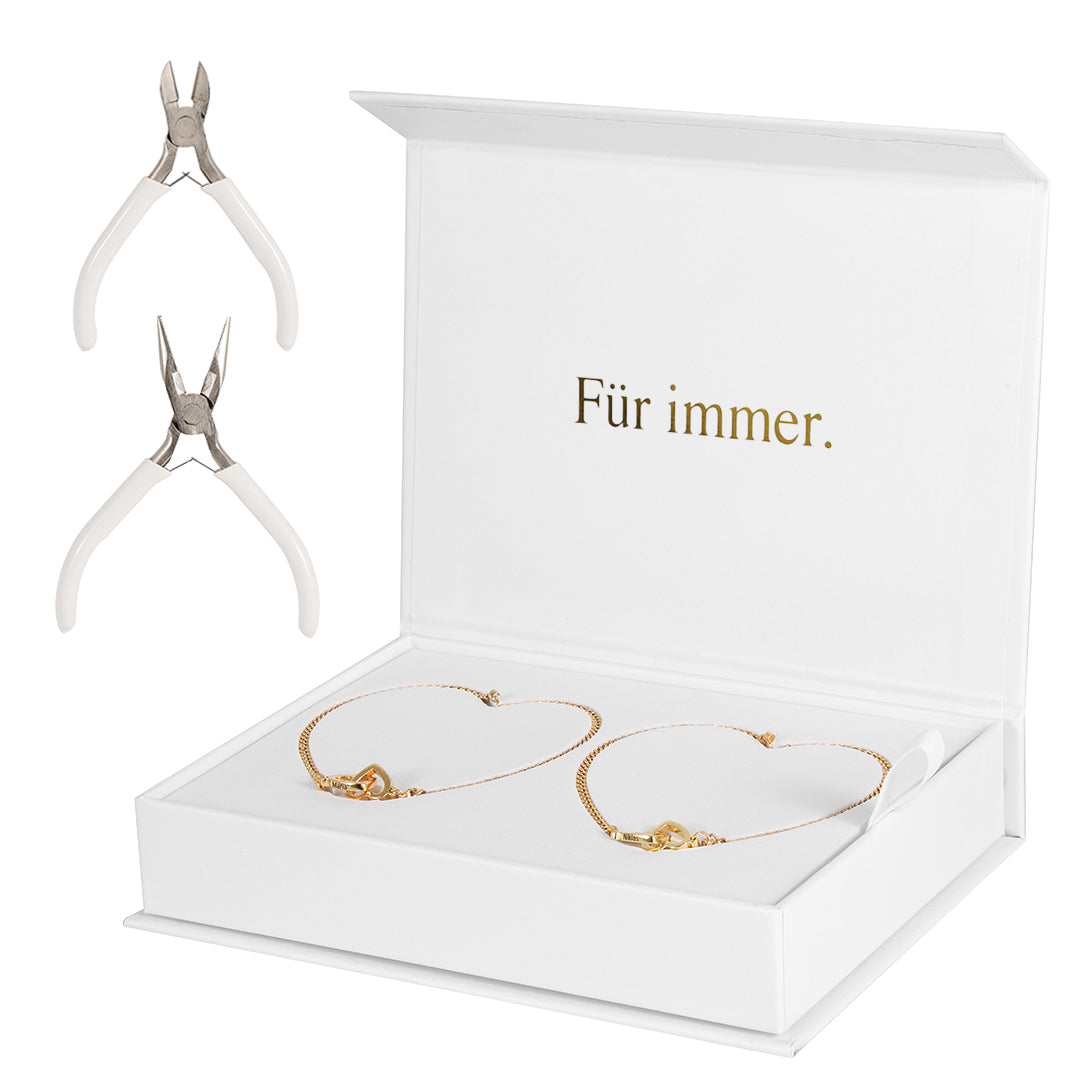 Luvellery Personalisierte Permanent-Armbänder mit Gravur