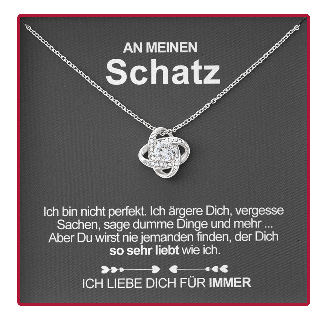 Sterling Silber Halskette - Mit echter Rose - An meinen Schatz