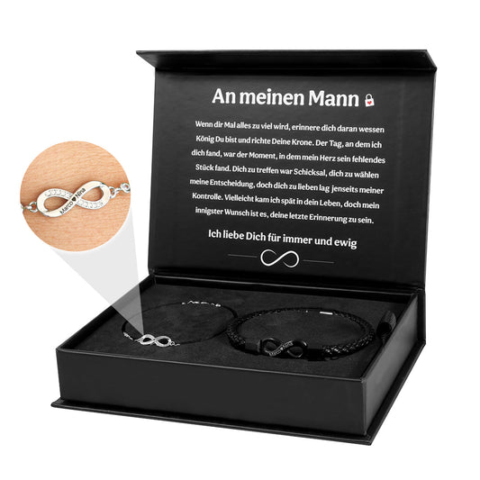 Luvellery Personalisierte Armbänder mit Gravur - Endlose Liebe