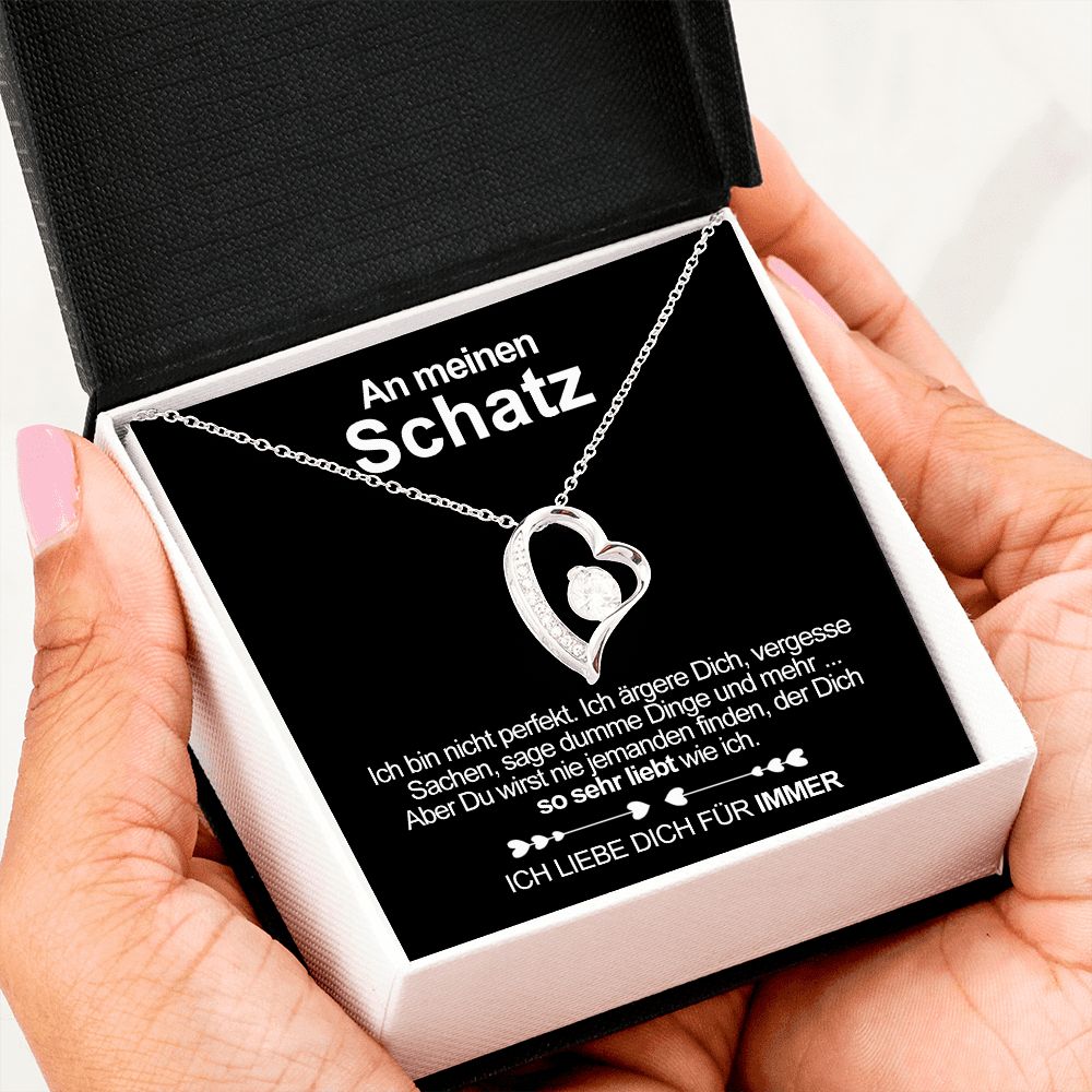 Sterling Silber Halskette - An meinen Schatz - Ich liebe dich