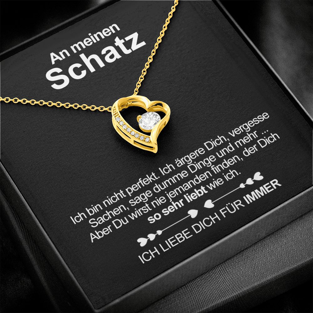 Sterling Silber Halskette - An meinen Schatz - Ich liebe dich