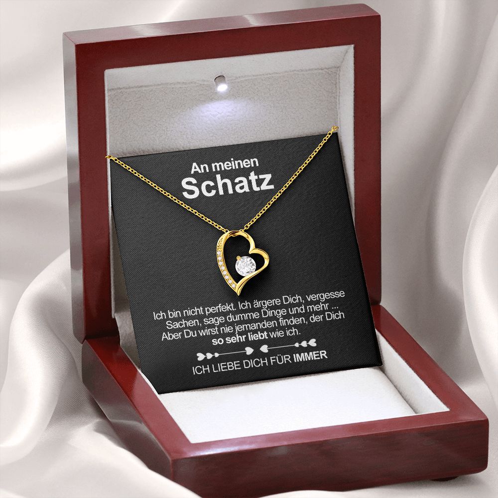 Sterling Silber Halskette - An meinen Schatz - Ich liebe dich